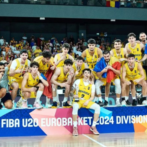 Echipa națională de baschet &quot;U20&quot; a României câștigă Campionatul European