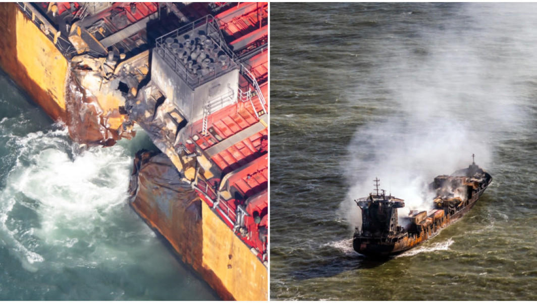 Un bărbat a fost arestat după coliziunea a două nave în Marea Nordului