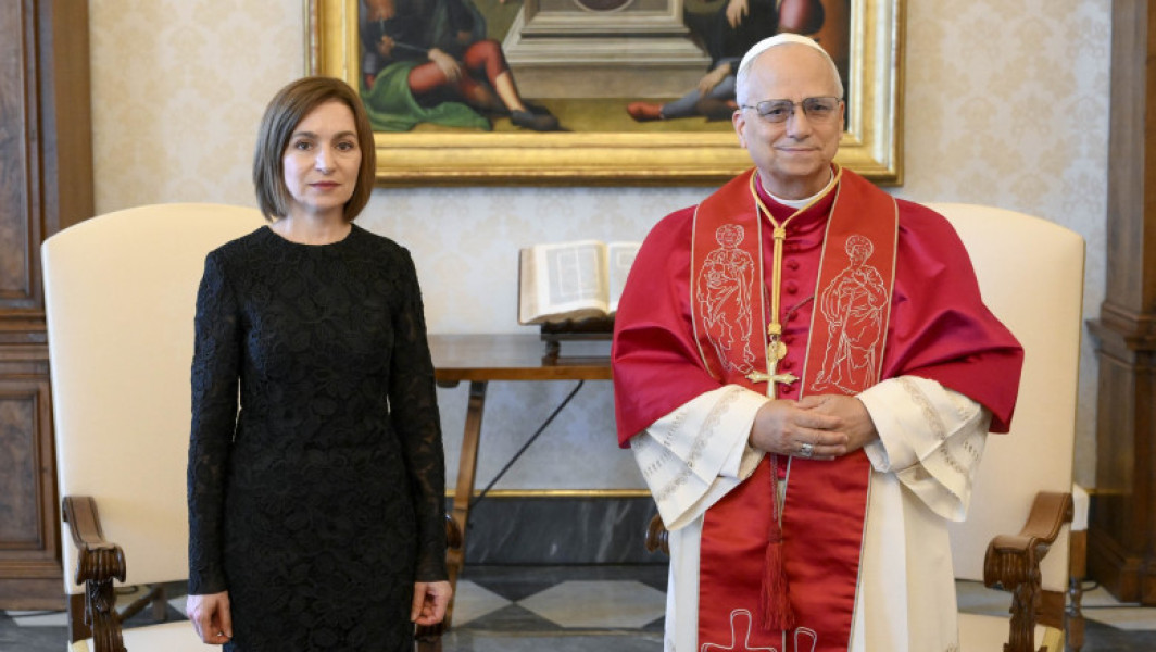 Papa Leon al XIV-lea primește Maia Sandu la Vatican