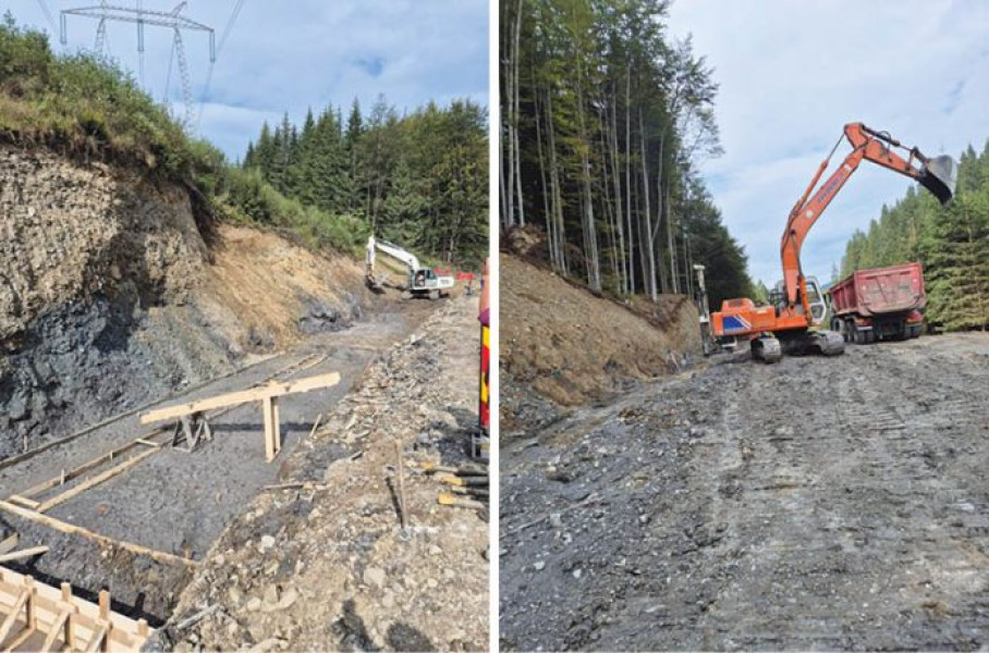 Noi imagini de pe șantierul drumului Valea Doftanei – Săcele
