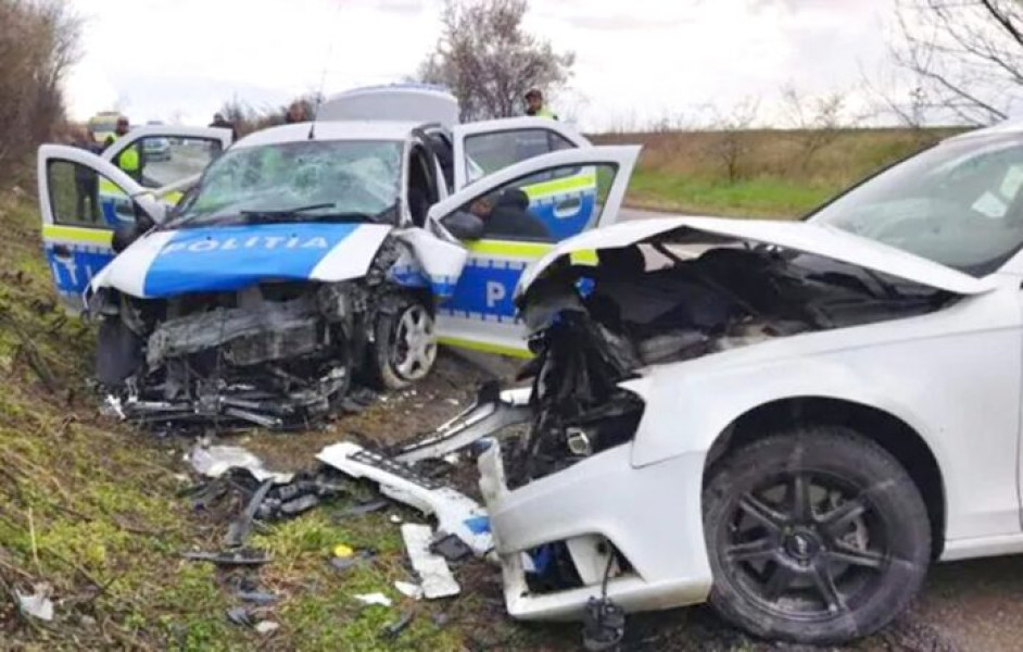 Accident rutier pe DN 1A cu implicarea unei autospeciale de poliție