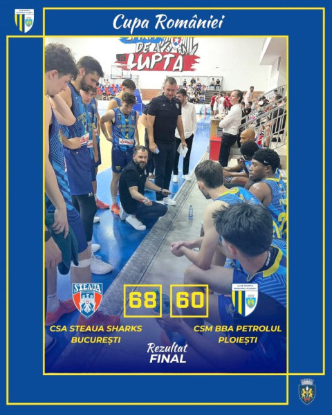 CSM BBA Petrolul Ploiești a cedat în fața Steaua Sharks în primul meci din Cupa României