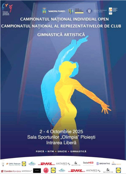 Campionatul național de gimnastică artistică revine la Sala Olimpia din Ploiești