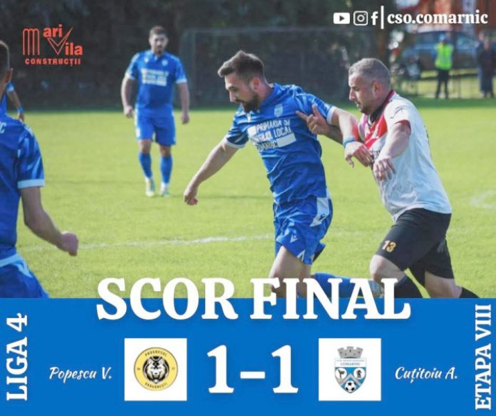 Progresul Drăgănești remizează în derby cu CSO Comarnic în etapa a 8-a