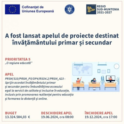 Soluții cu fonduri europene pentru educația primară si secundară în Prahova