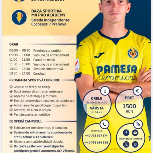 Villarreal CF organizează un campus sportiv în România